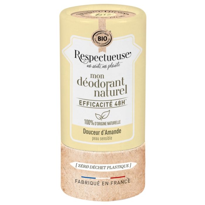 Respectueuse Déodorant Naturel Bio Amande 50g