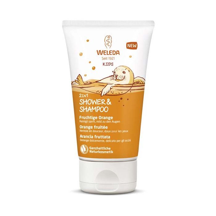 WELEDA Crème de Douche 2en1 Enfants - Orange fruitée 150ml
