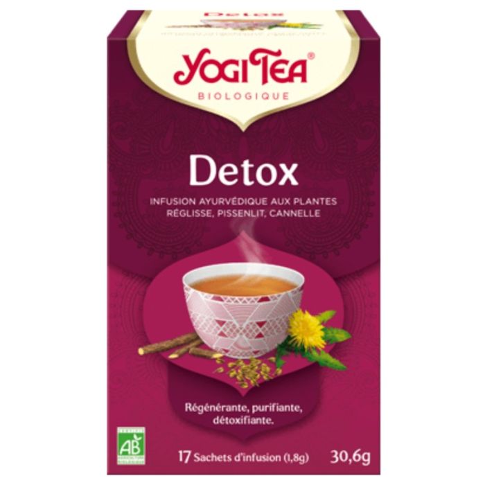 Infusion ayurvedique detox yogi tea 17 sachets