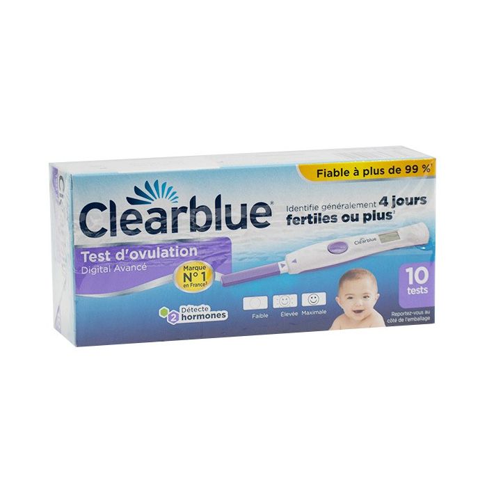 TEST D'OVULATION DIGITAL CLEARBLUE x 10