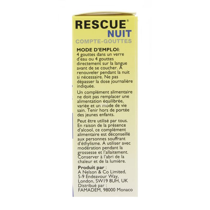 Fleurs de Bach Rescue Nuit Gouttes 10ml