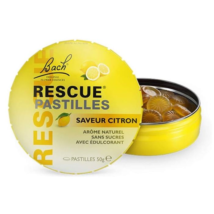 Fleurs De Bach Rescue Pastilles Saveur Citron Boite 50g