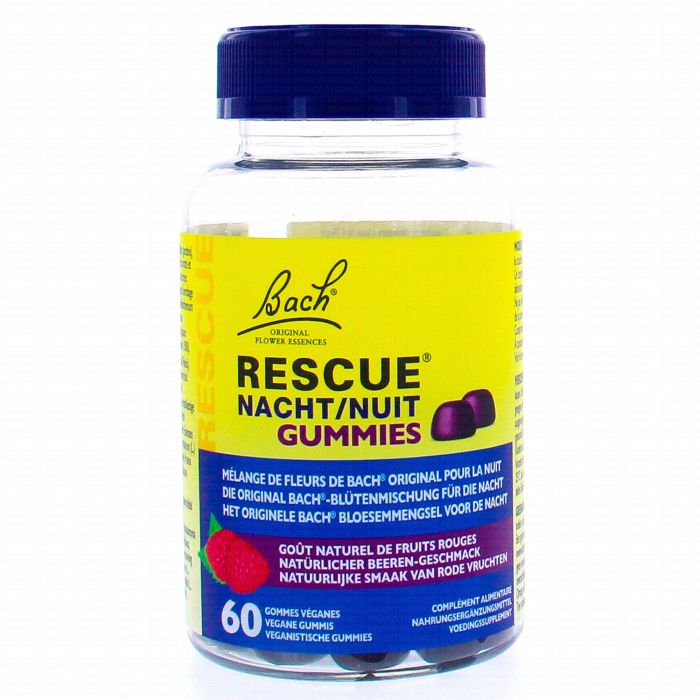 Fleurs de Bach Rescue Gummies Nuit Goût Fruits Rouges