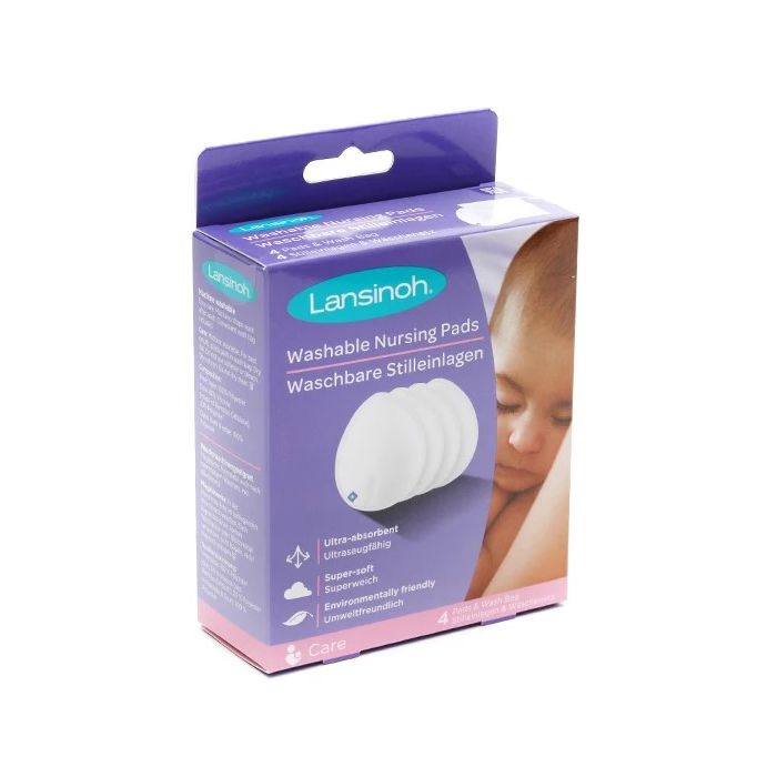Lansinoh Coussinets d'allaitement lavables x4