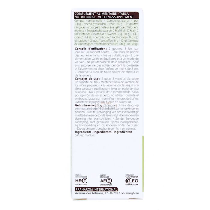 Huile essentielle sarriette des montagnes pranarom 5ml