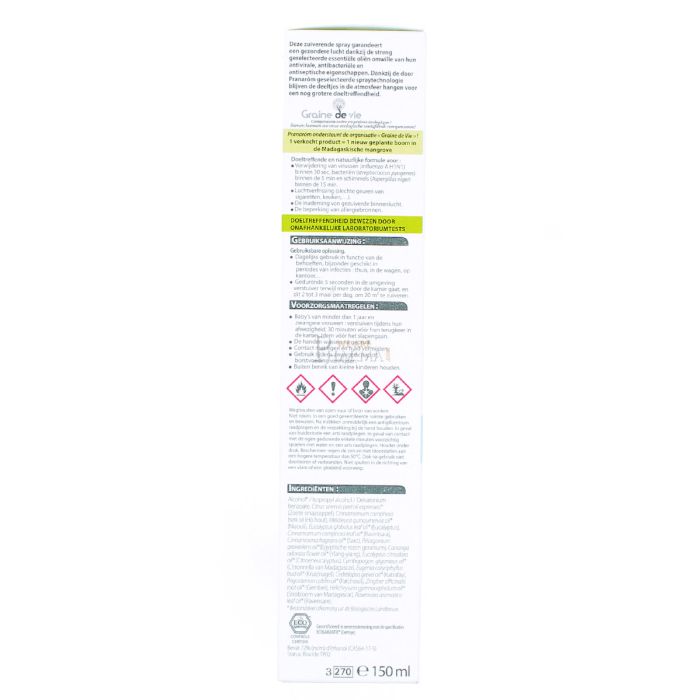 Pranarom spray assainissant bio 150ml