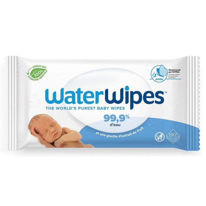 Gilbert waterwipes x60 lingettes - douceur pure pour bebe