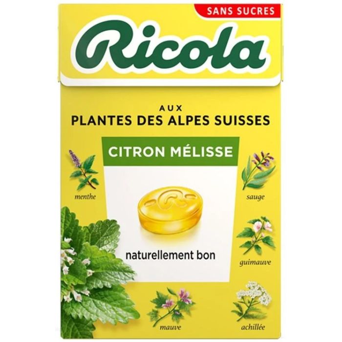 Ricola Citron Melisse Bonbons Sans Sucres 50g
