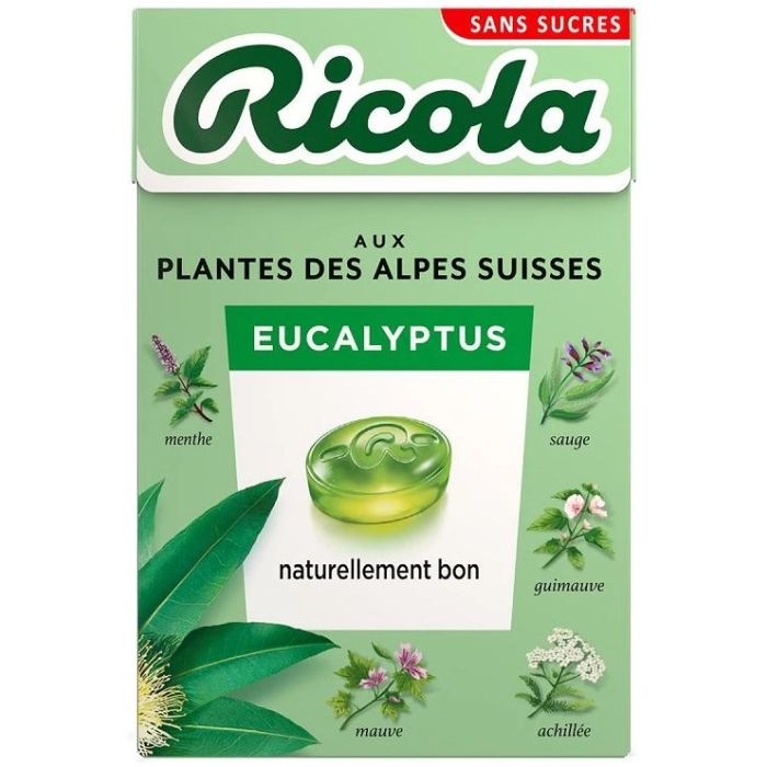 Ricola Eucalyptus Bonbons Sans Sucres 50g