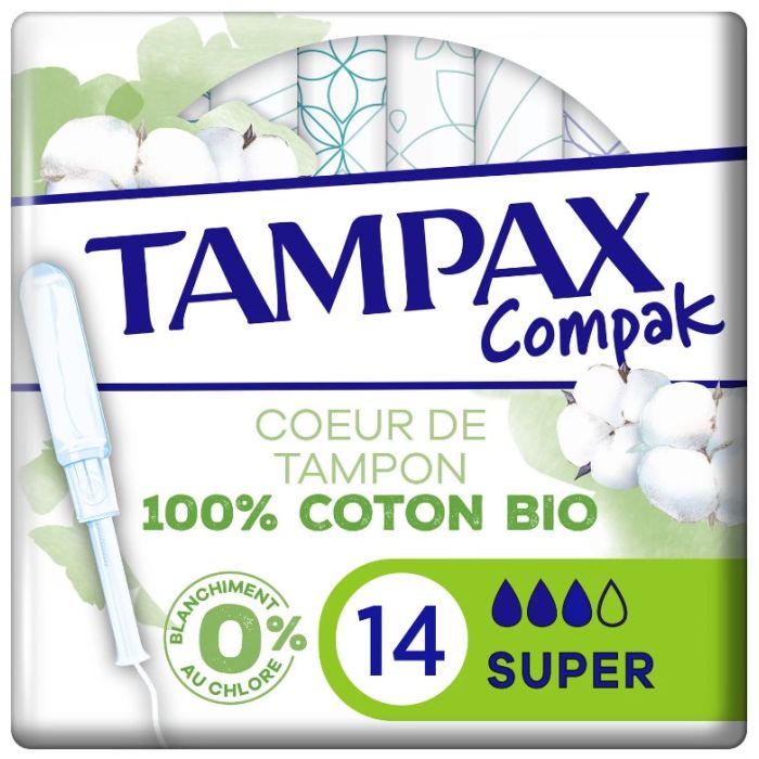 Tampax Compack Cotton Protection Super Coton bio x14