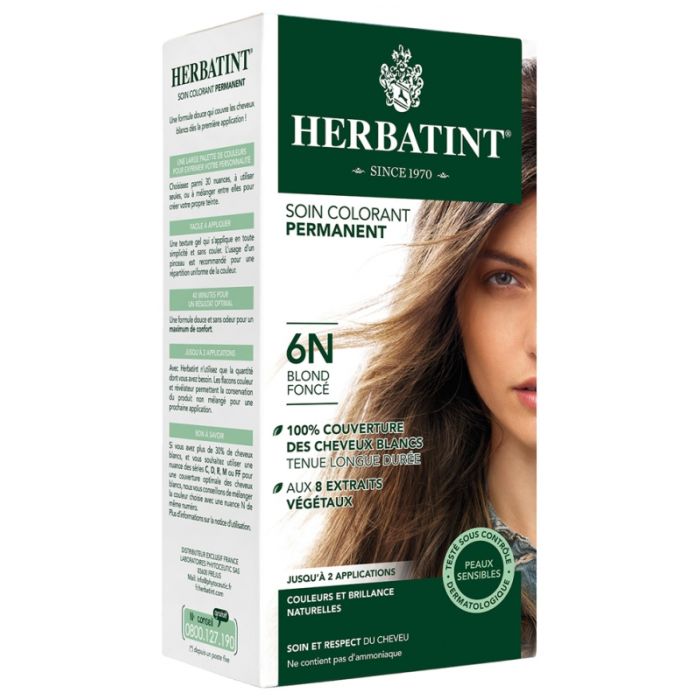 HERBATINT SOIN COLORANT PERMANENT BLOND FONCE 6N