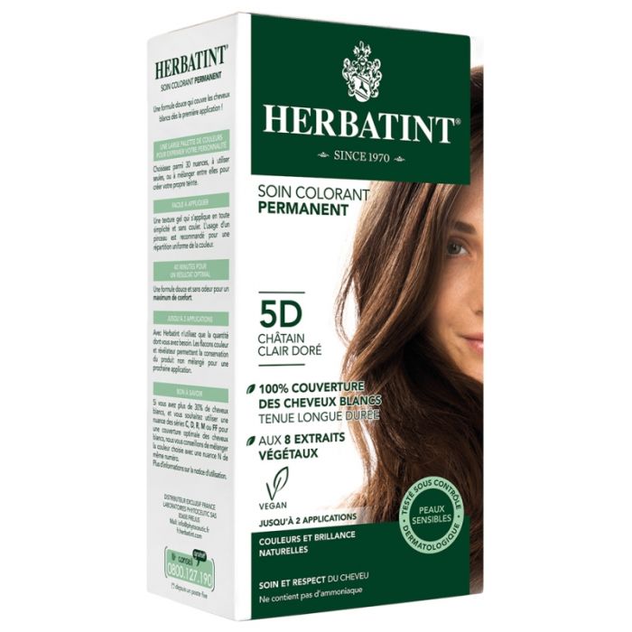 HERBATINT Soin Colorant Permanent Châtain Clair Doré 5D