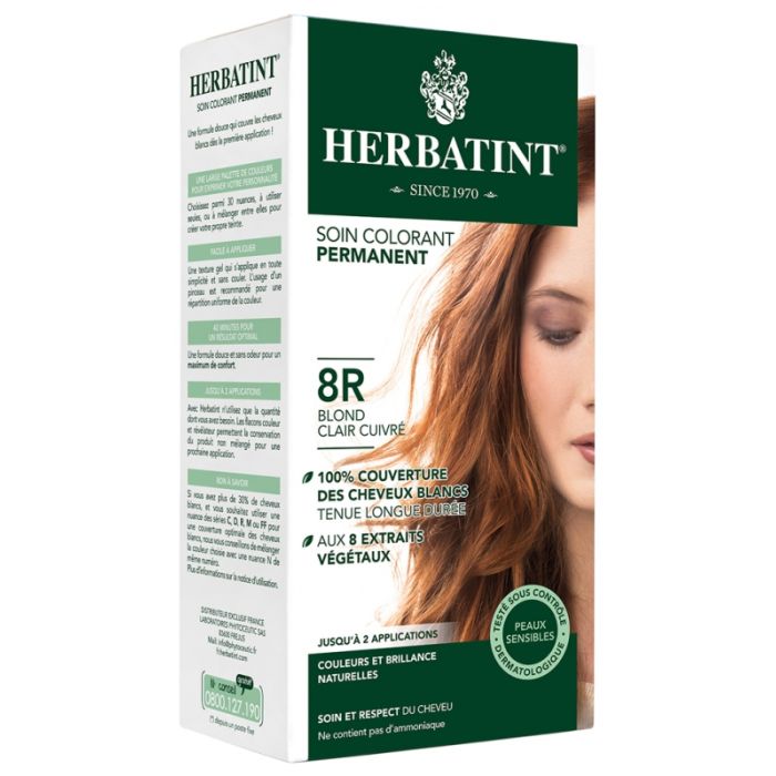 HERBATINT Soin Colorant Permanent Blond Clair Cuivré 8R