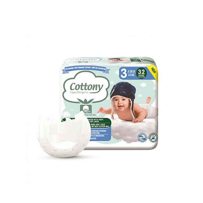 COTTONY Couche T3 (4-9kg) BIO x32