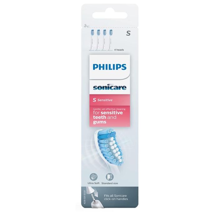 Philips Sonicare Recharge Sensitive x4 têtes brosse à dents Electrique