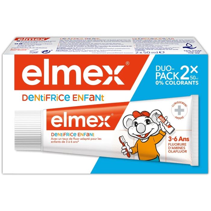 ELMEX DENTIFRICE ENFANT DENT DE LAIT 2 x 50ML