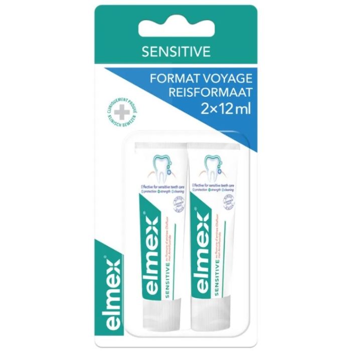 Elmex sensitive dentifrice voyage 2 x 12ml