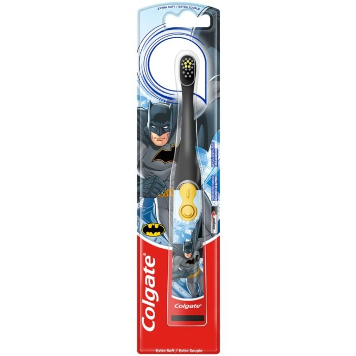 Colgate Brosse à Dents Electrique à Piles Extra Souple Batman