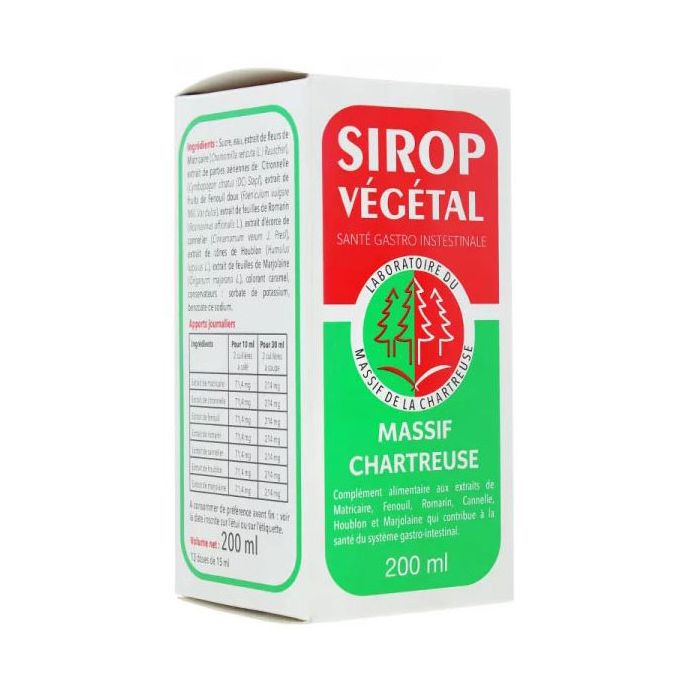 MASSIF DE CHARTREUSE, sirop végétal 200ml