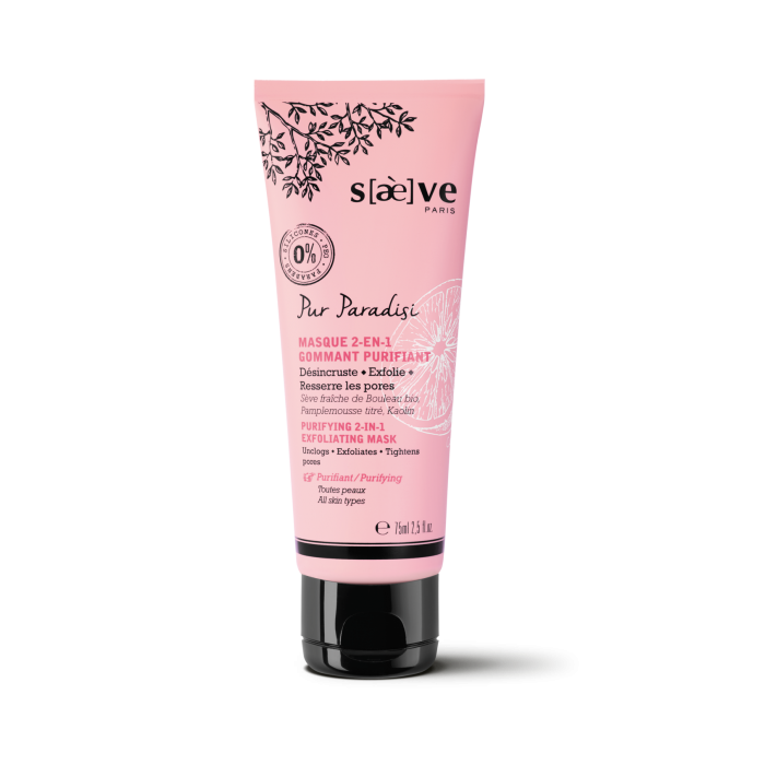Saeve pur paradisi masque 2-en-1 gommant purifiant 75ml